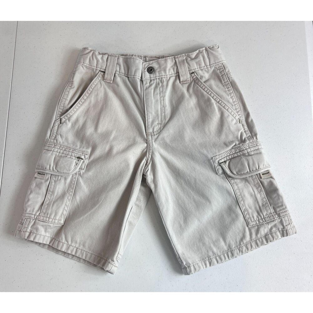 Wrangler Jeans Co. Boys Cargo Shorts Light Khaki Tan Beige Size 7 Regular